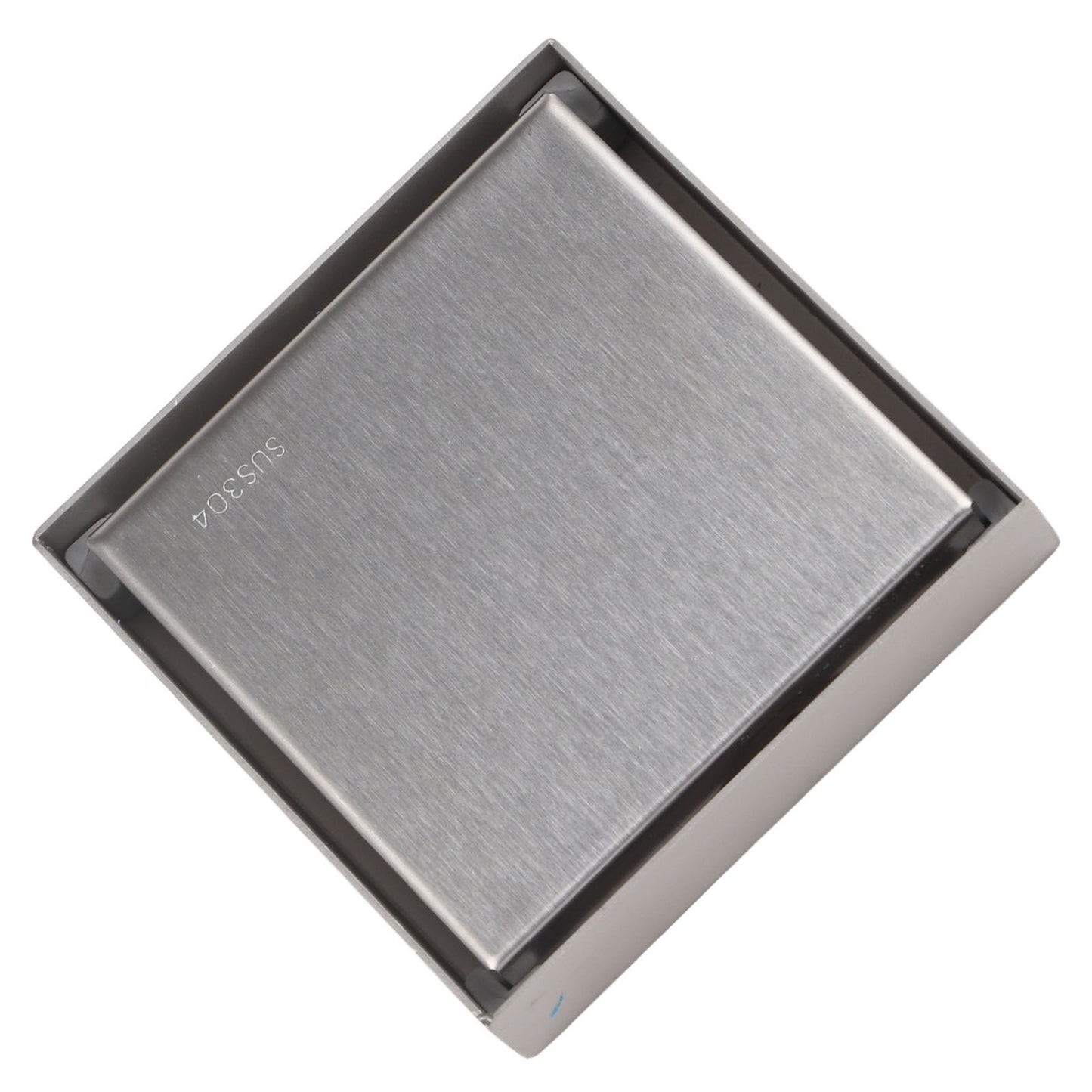 4 Inch Square Invisible Shower Drain Stainless Steel Anti Odor Bathroom Floor Drain 1.3mm Tileable Brushed V1294-YM0512-3112220070913