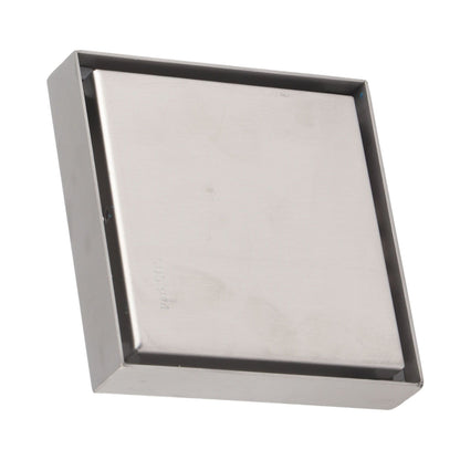 4 Inch Square Invisible Shower Drain Stainless Steel Anti Odor Bathroom Floor Drain 1.3mm Tileable Brushed V1294-YM0512-3112220070913