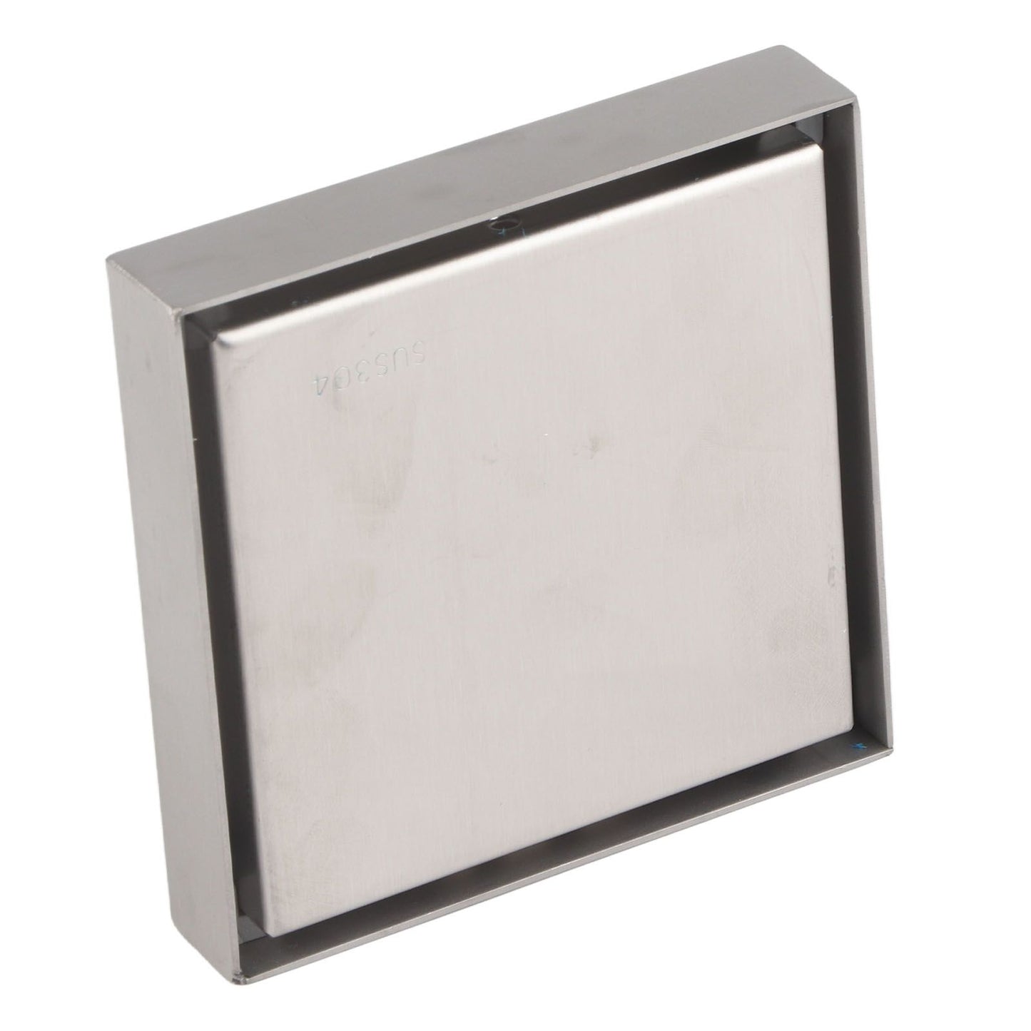 4 Inch Square Invisible Shower Drain Stainless Steel Anti Odor Bathroom Floor Drain 1.3mm Tileable Brushed V1294-YM0512-3112220070913