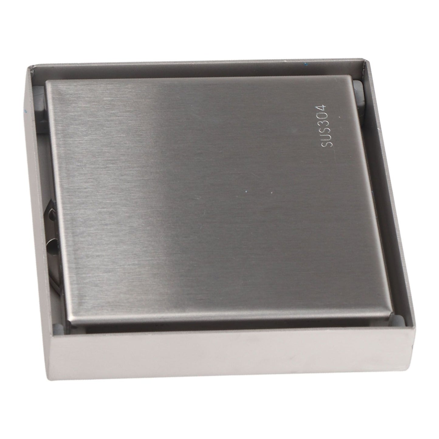4 Inch Square Invisible Shower Drain Stainless Steel Anti Odor Bathroom Floor Drain 1.3mm Tileable Brushed V1294-YM0512-3112220070913
