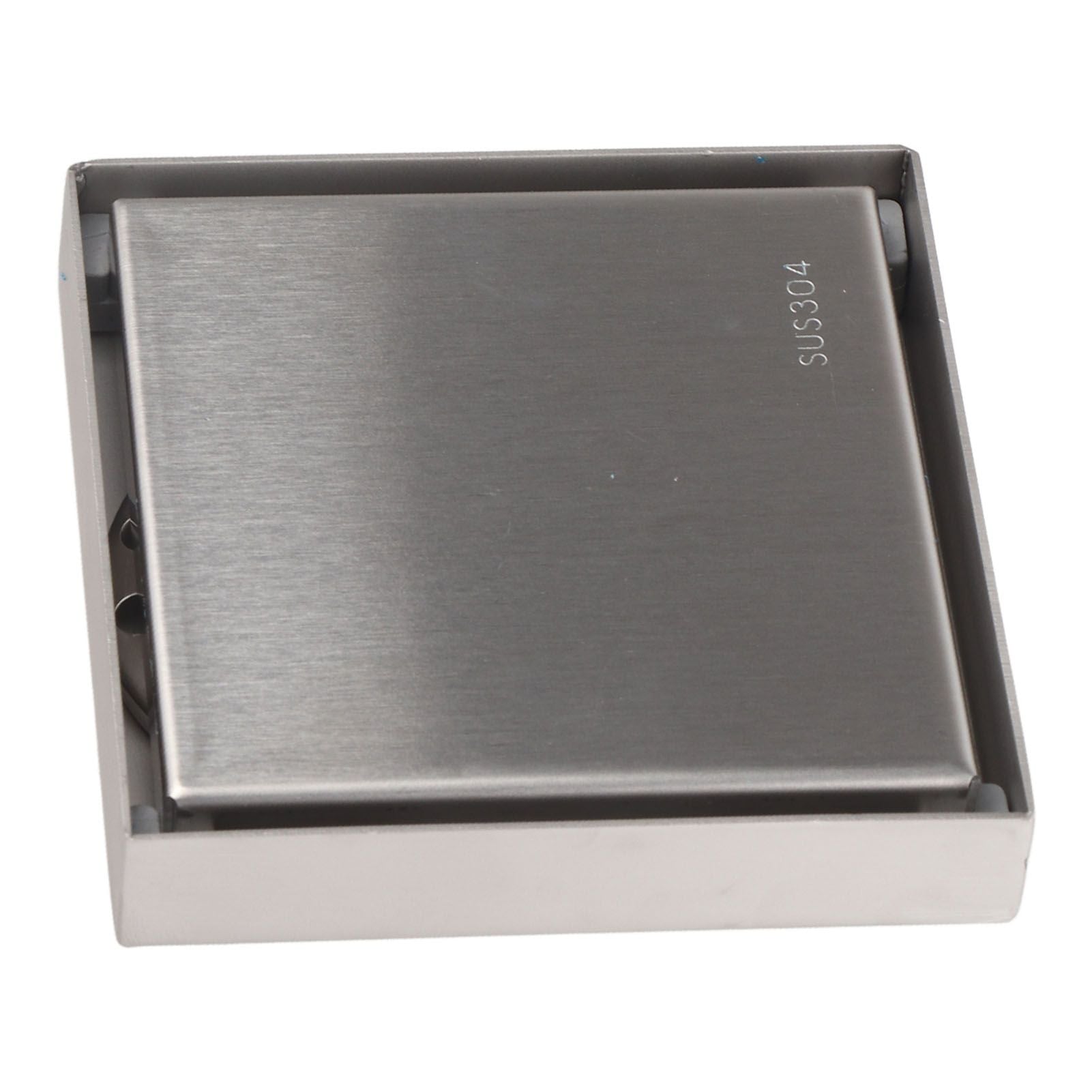 4 Inch Square Invisible Shower Drain Stainless Steel Anti Odor Bathroom Floor Drain 1.3mm Tileable Brushed V1294-YM0512-3112220070913
