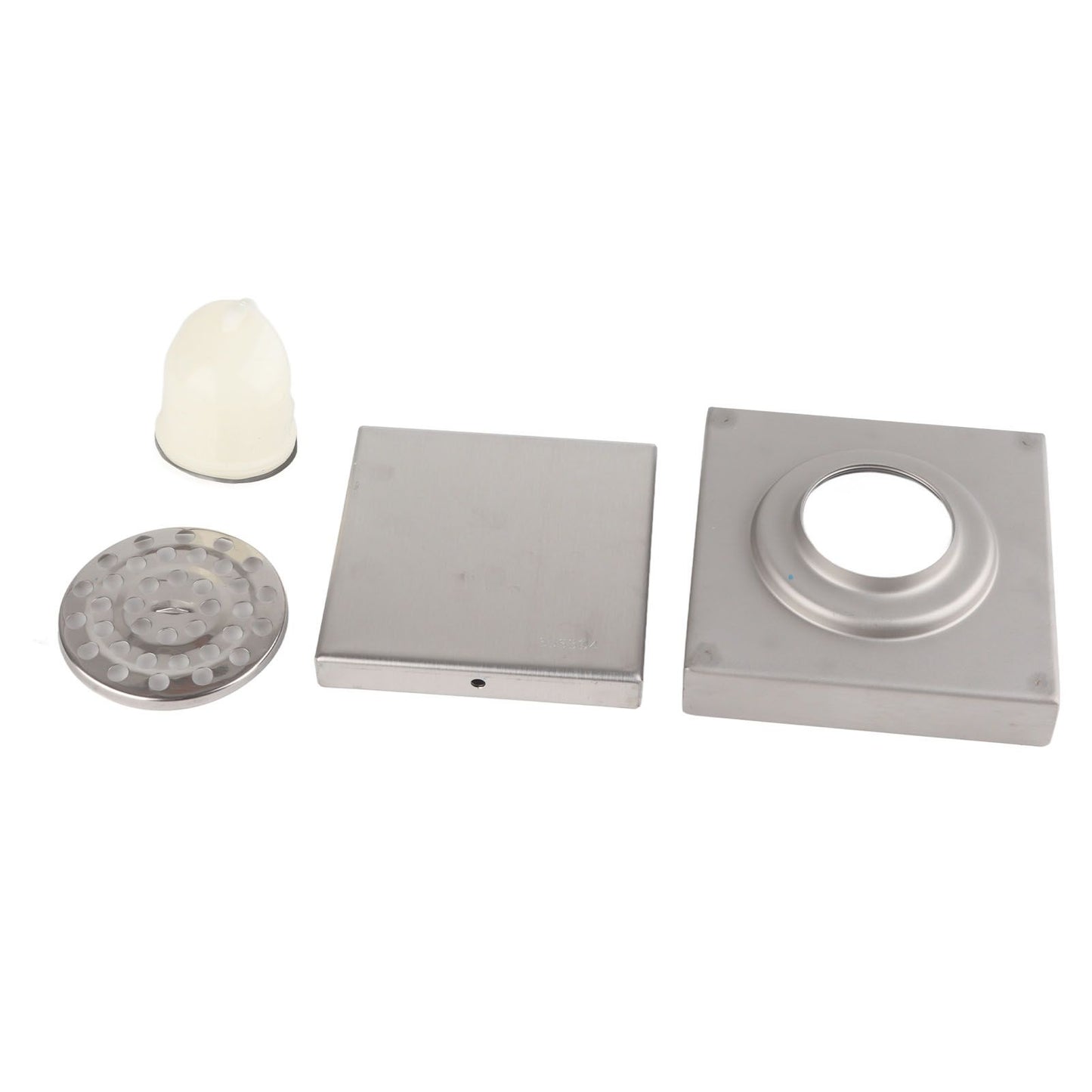 4 Inch Square Invisible Shower Drain Stainless Steel Anti Odor Bathroom Floor Drain 1.3mm Tileable Brushed V1294-YM0512-3112220070913
