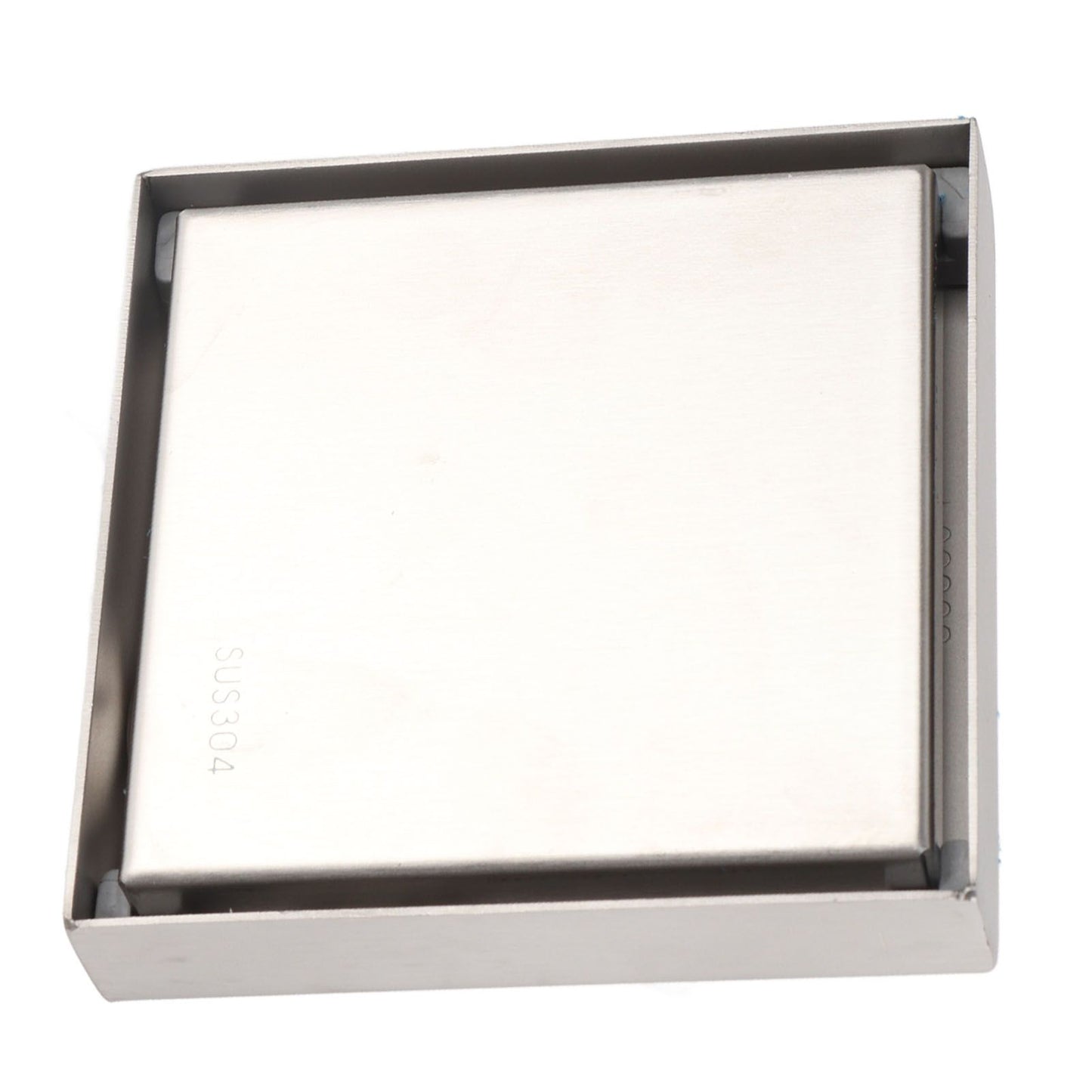4 Inch Square Invisible Shower Drain Stainless Steel Anti Odor Bathroom Floor Drain 1.3mm Tileable Brushed V1294-YM0512-3112220070913