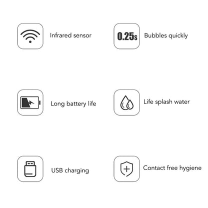 Automatic Foam Soap Dispenser Touchless Smart Liquid Soap Dispenser for Children Student Hotel V1294-YM0512-3112220071111