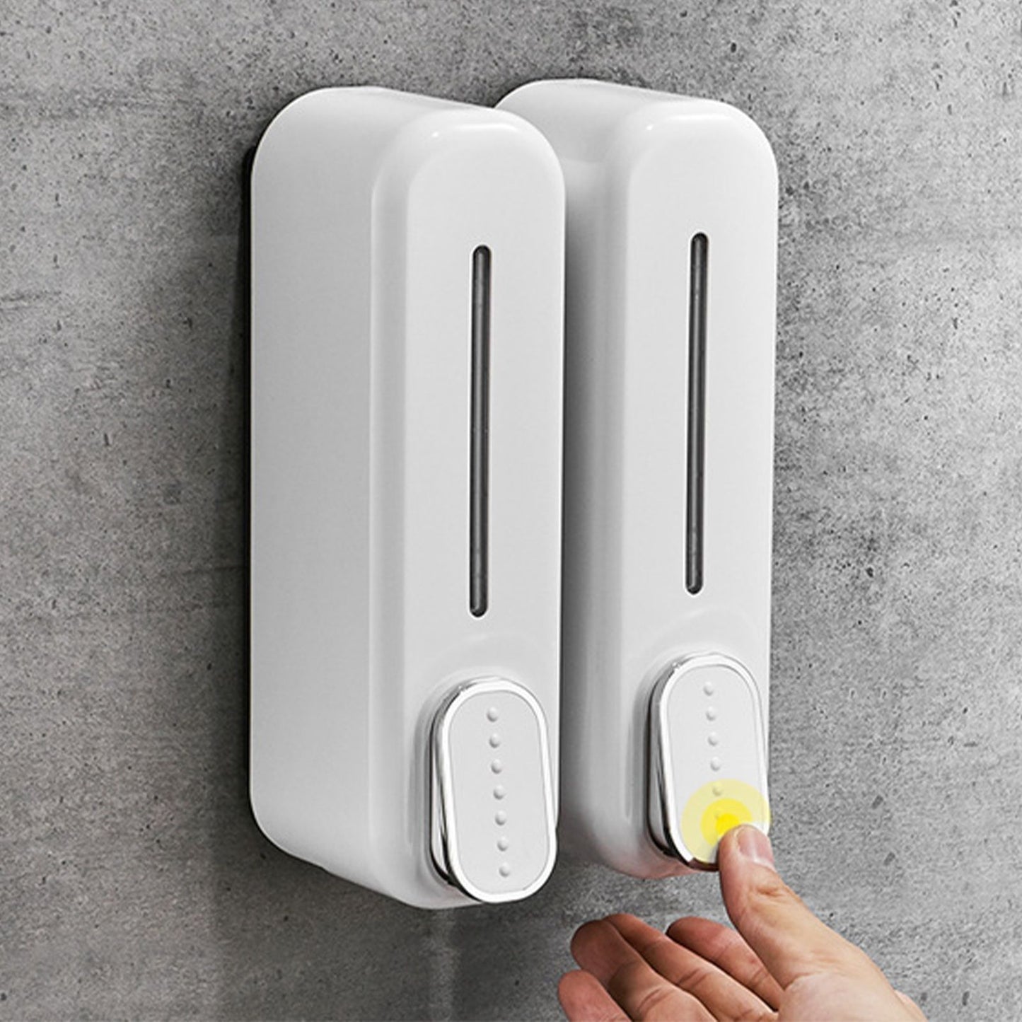 300ml Manual Soap Dispenser Press ABS Wall Mounted Shower Gel Container for Home Hotel White V1294-YM0512-3112220071511