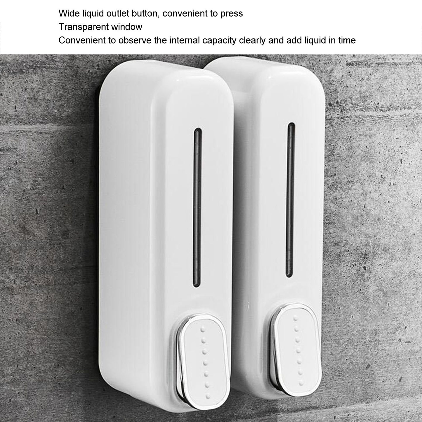 300ml Manual Soap Dispenser Press ABS Wall Mounted Shower Gel Container for Home Hotel White V1294-YM0512-3112220071511
