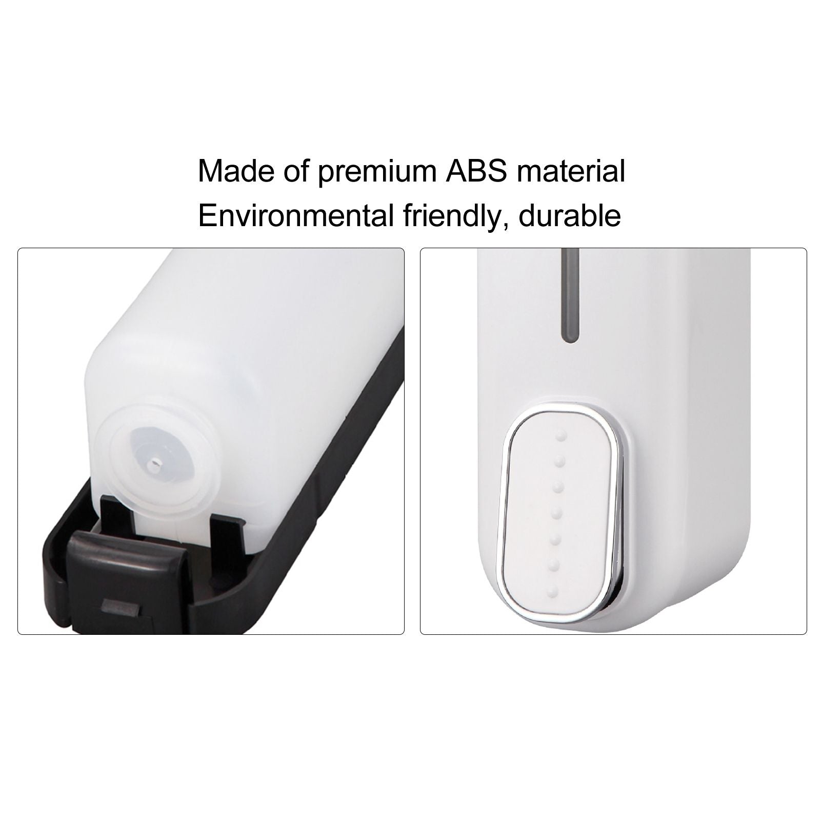 300ml Manual Soap Dispenser Press ABS Wall Mounted Shower Gel Container for Home Hotel White V1294-YM0512-3112220071511