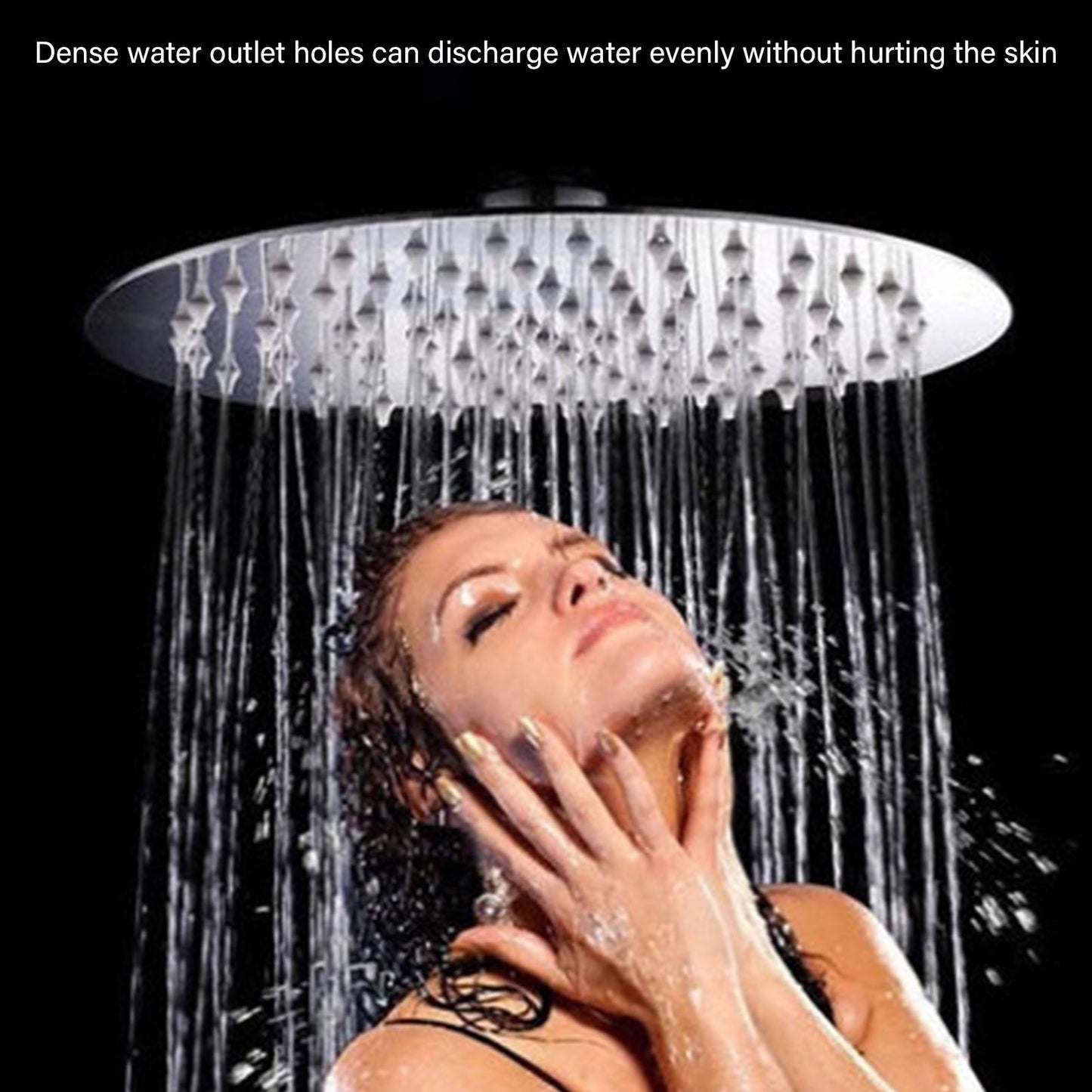 201 Stainless Steel Shower Head 8 Inch High Pressure Rainfall Shower Head for Bathroom Tour V1294-YM0512-3112220072312