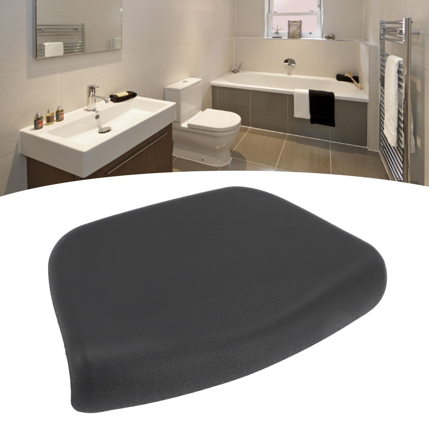 PU Bathing Massage Pillow with Suction Cups High Resilience Non Slip Bath Tub Spa Pillow V1294-YM0512-3112220075011
