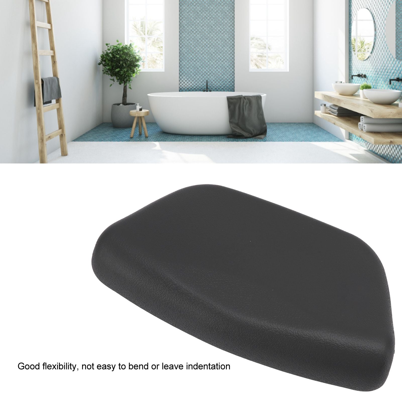 PU Bathing Massage Pillow with Suction Cups High Resilience Non Slip Bath Tub Spa Pillow V1294-YM0512-3112220075011