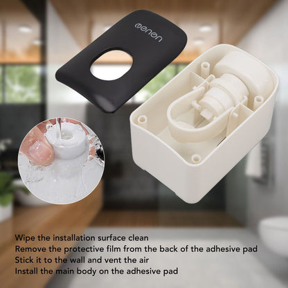 Automatic Toothpaste Dispenser Wall Mounted Adhesive Toothpaste Squeezer Holder for Bathroom Black V1294-YM0512-3112220075211