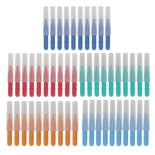 50 Pcs Tooth Interdental Brush for Oral Dental Health Teeth Cleaning Toothpick Cleaners V1294-YM0512-3112220075411