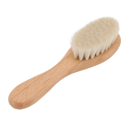 Baby Hair Wool Brush Soft Bristles Styling Beard Brush Baby Bathing Cleaning Nursing Wooden Comb Brush V1294-YM0512-3112220075711