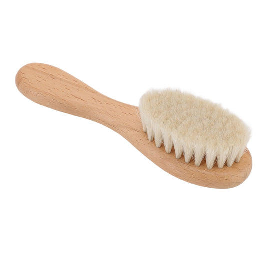 Baby Hair Wool Brush Soft Bristles Styling Beard Brush Baby Bathing Cleaning Nursing Wooden Comb Brush V1294-YM0512-3112220075711