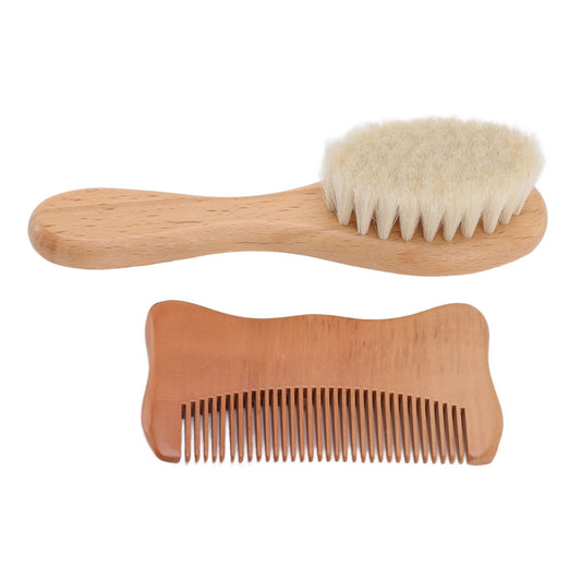 Wooden Baby Hair Brush Comb Set Baby Bathing Wood Comb Wool Brush Men Oil Head Style Beard Brush V1294-YM0512-3112220075911
