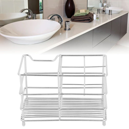 Stainless Steel Toothbrush Holder Multipurpose Toothbrush Toothpaste Holder for Bathroom Accessories Silver V1294-YM0512-3112220076311