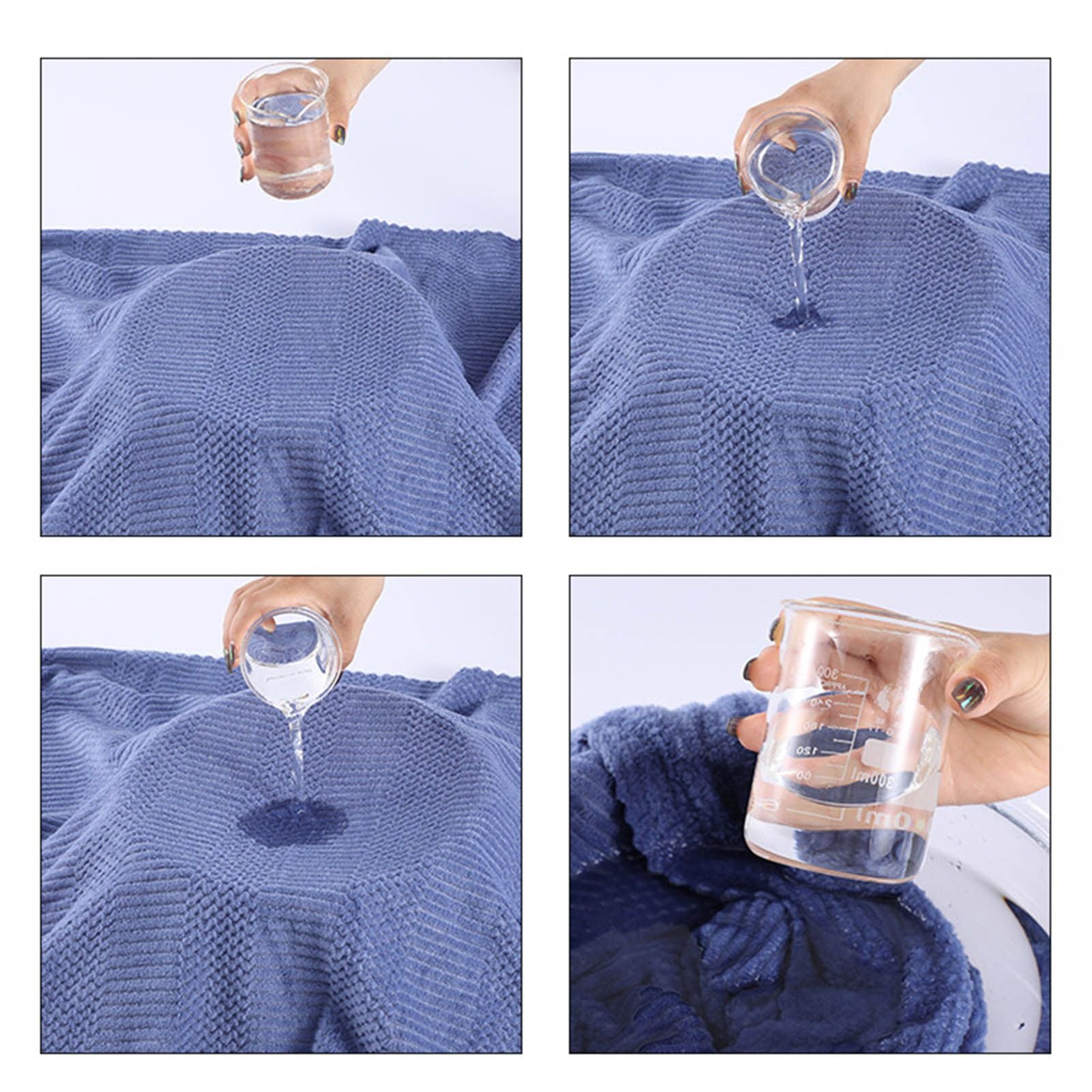 Bath Shower Towel Set Coral Fleece Quick Dry Highly Absorbent Soft Comfortable for Daily Use Dark Blue V1294-YM0512-3112220076712