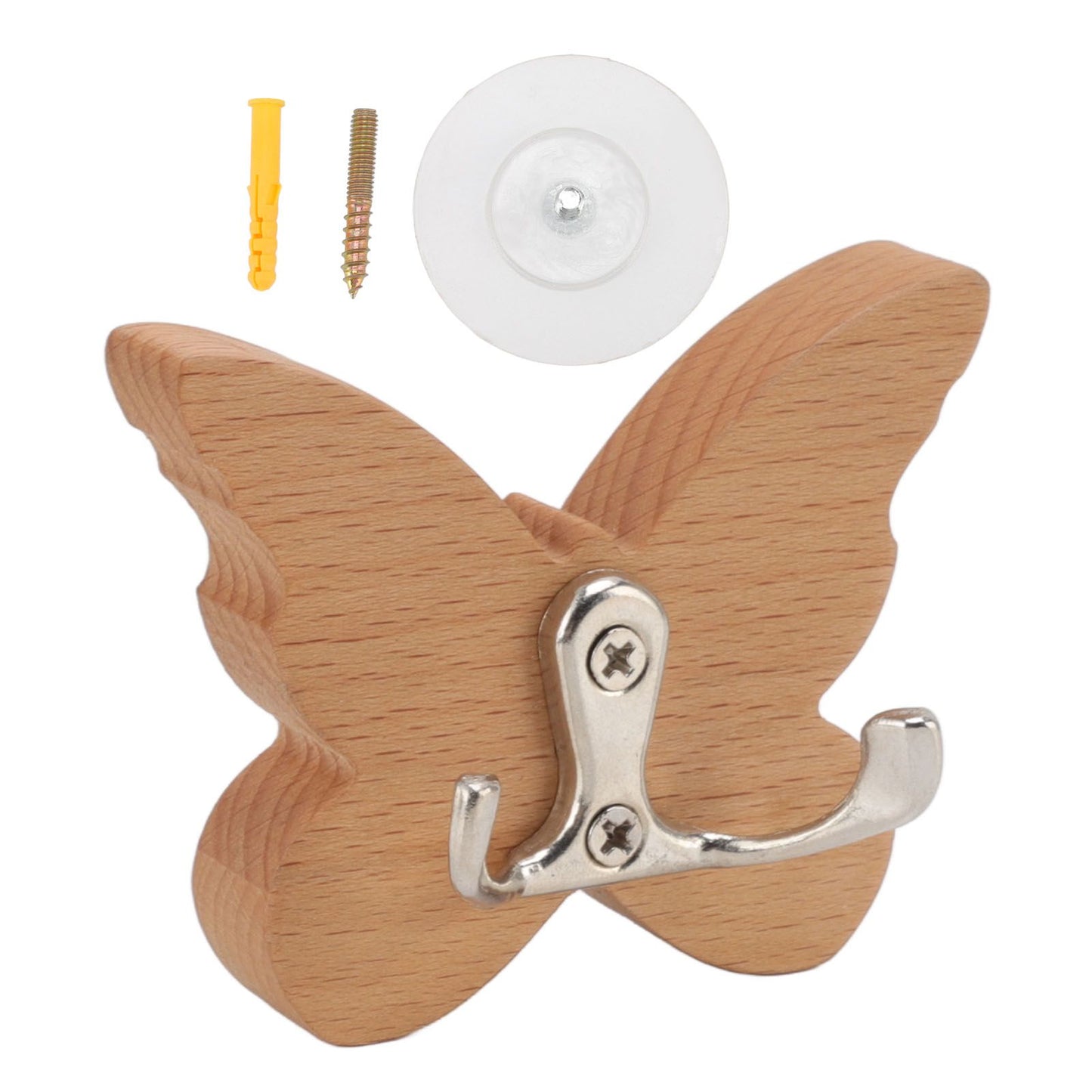 Wooden Butterfly Wall Hook Wood Wall Mounted Hanger for Coat Clothes Hat Towel V1294-YM0512-3112220076911
