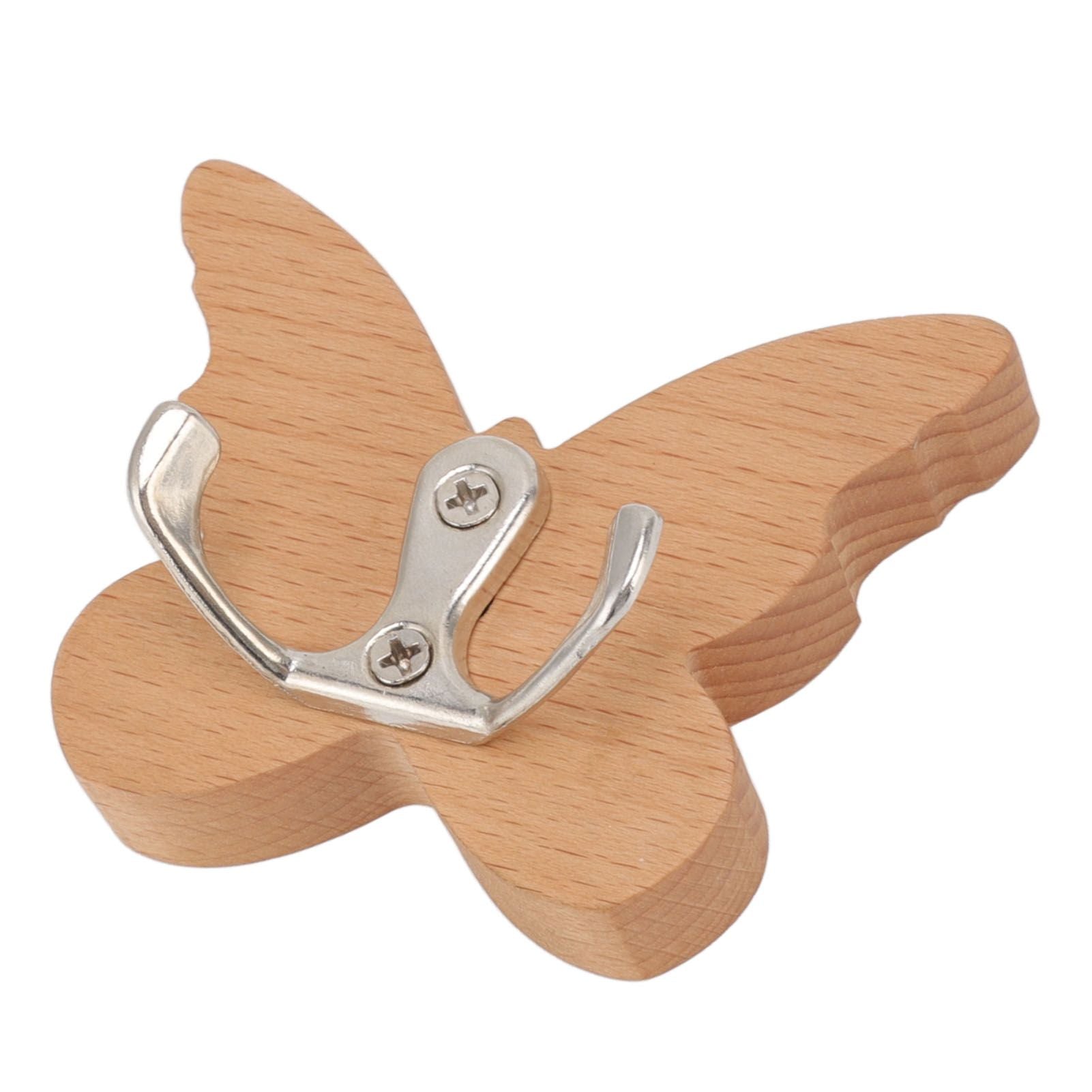 Wooden Butterfly Wall Hook Wood Wall Mounted Hanger for Coat Clothes Hat Towel V1294-YM0512-3112220076911