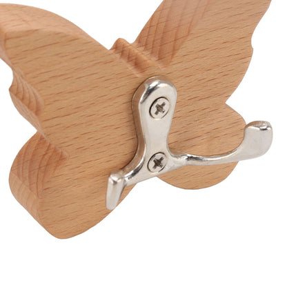 Wooden Butterfly Wall Hook Wood Wall Mounted Hanger for Coat Clothes Hat Towel V1294-YM0512-3112220076911