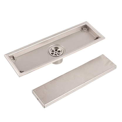 Linear Shower Drain Stainless Steel Rustproof Scratch Resistant Detachable Long Floor Drain for Bathroom V1294-YM0512-3112220077511