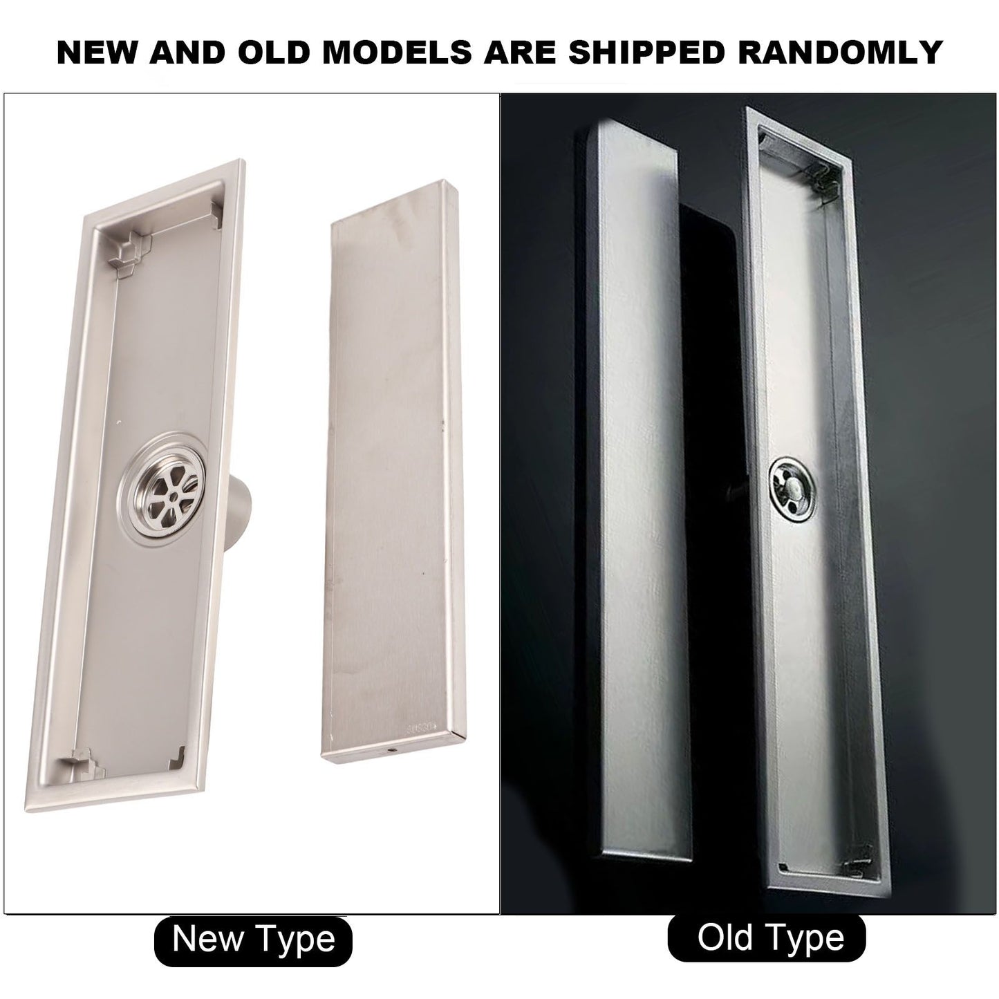 Linear Shower Drain Stainless Steel Rustproof Scratch Resistant Detachable Long Floor Drain for Bathroom V1294-YM0512-3112220077511