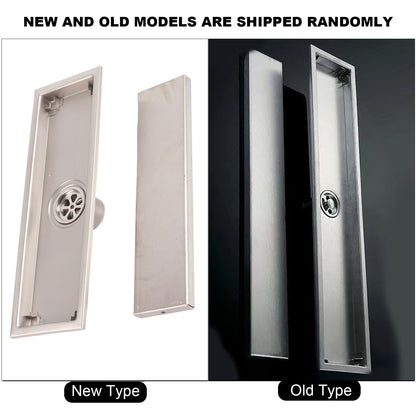 Linear Shower Drain Stainless Steel Rustproof Scratch Resistant Detachable Long Floor Drain for Bathroom V1294-YM0512-3112220077511