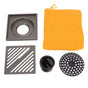 Square Shower Floor Drain Extra Thick Stainless Steel Bathroom Floor Drain for Home Kitchen Accessories Gray V1294-YM0512-3112220078011
