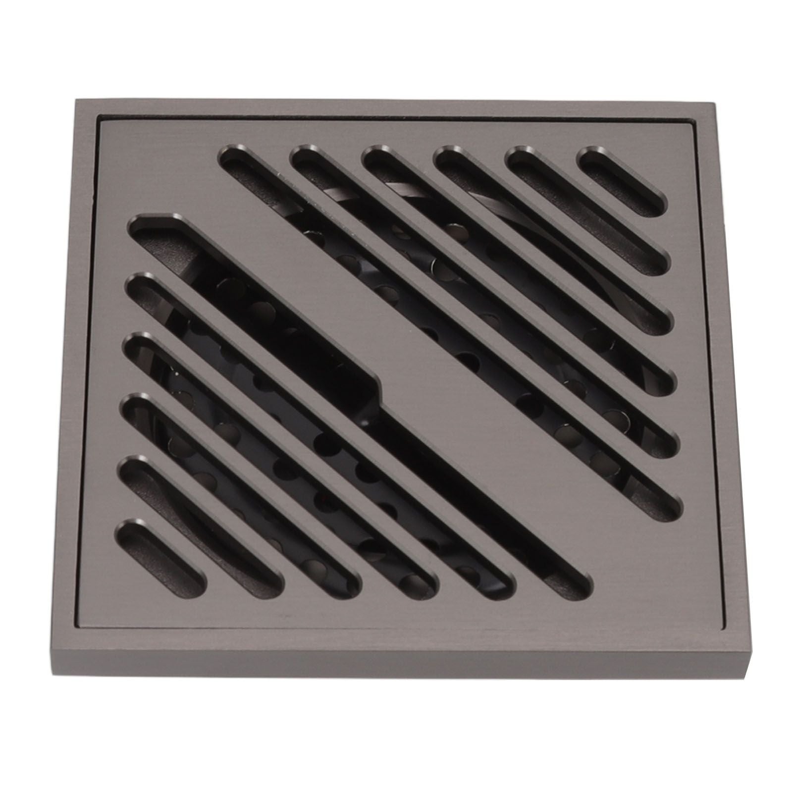 Square Shower Floor Drain Extra Thick Stainless Steel Bathroom Floor Drain for Home Kitchen Accessories Gray V1294-YM0512-3112220078011