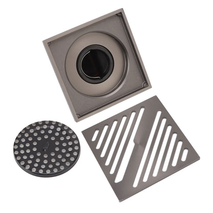 Square Shower Floor Drain Extra Thick Stainless Steel Bathroom Floor Drain for Home Kitchen Accessories Gray V1294-YM0512-3112220078011