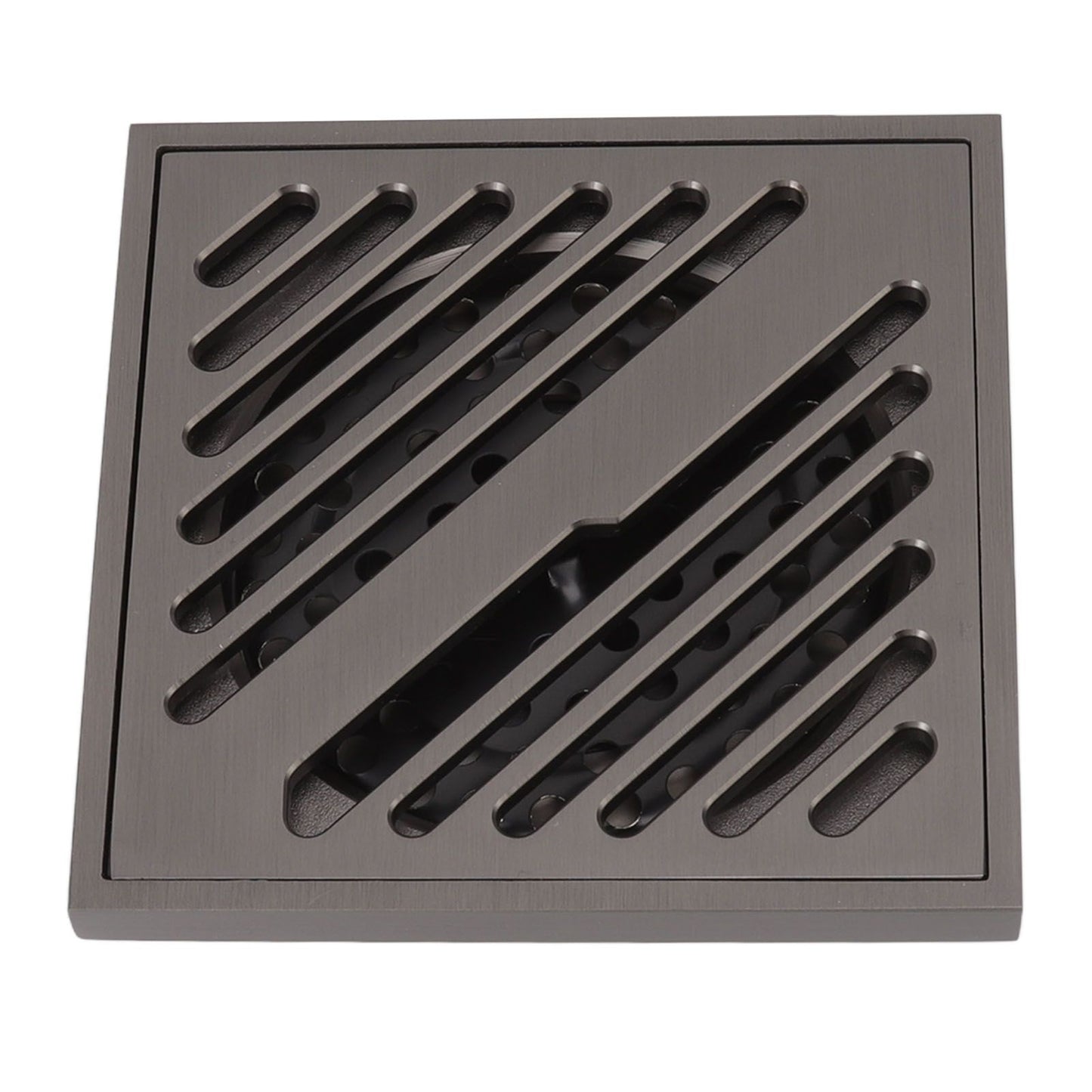 Square Shower Floor Drain Extra Thick Stainless Steel Bathroom Floor Drain for Home Kitchen Accessories Gray V1294-YM0512-3112220078011