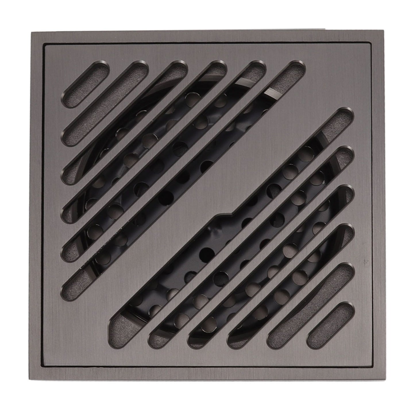 Square Shower Floor Drain Extra Thick Stainless Steel Bathroom Floor Drain for Home Kitchen Accessories Gray V1294-YM0512-3112220078011