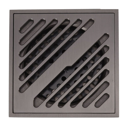 Square Shower Floor Drain Extra Thick Stainless Steel Bathroom Floor Drain for Home Kitchen Accessories Gray V1294-YM0512-3112220078011