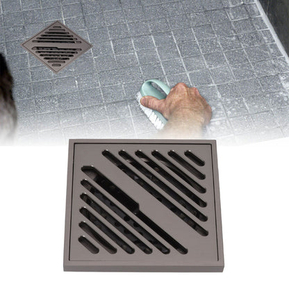 Square Shower Floor Drain Extra Thick Stainless Steel Bathroom Floor Drain for Home Kitchen Accessories Gray V1294-YM0512-3112220078011