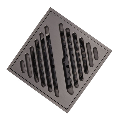 Square Shower Floor Drain Extra Thick Stainless Steel Bathroom Floor Drain for Home Kitchen Accessories Gray V1294-YM0512-3112220078011