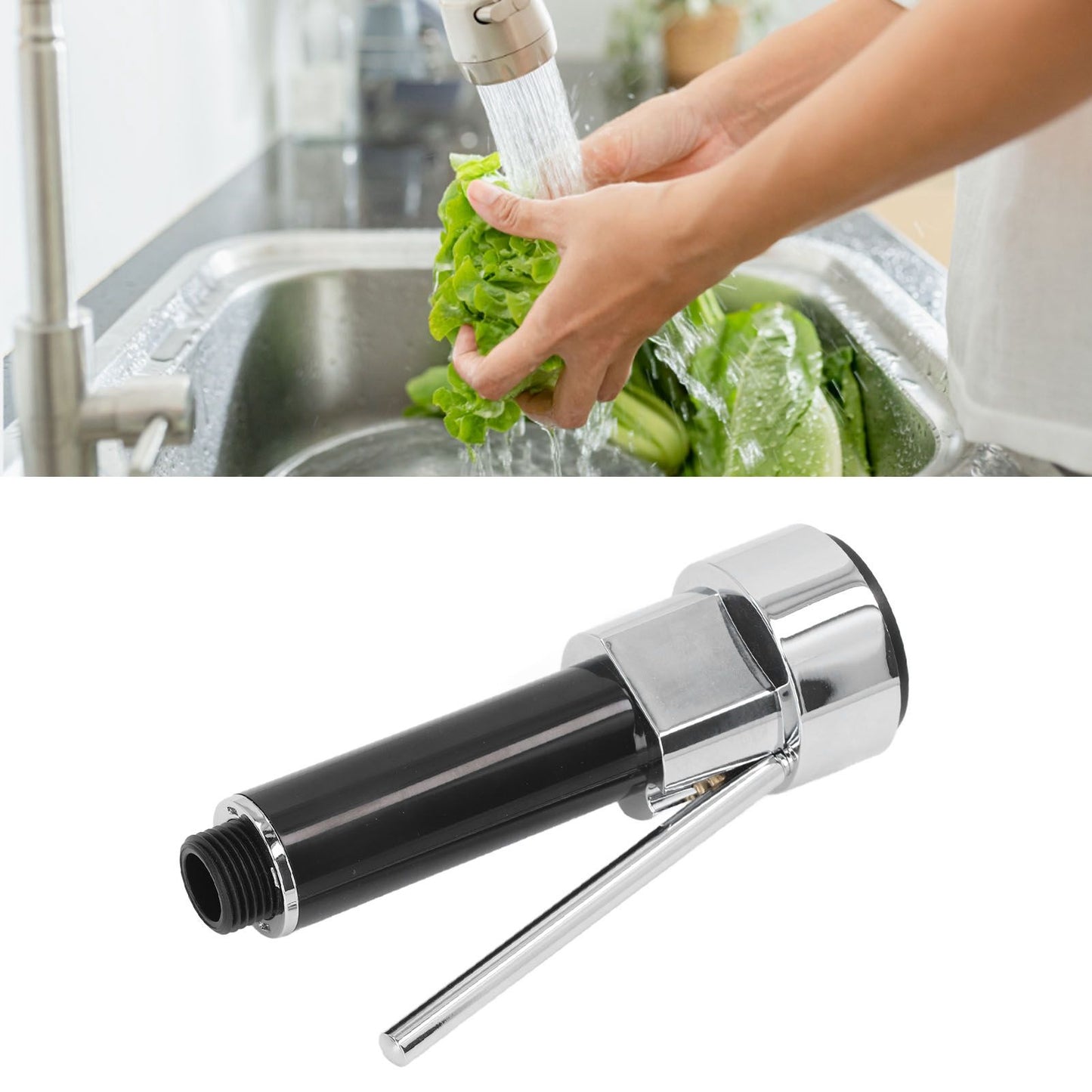Universal 1/2inch Pull Down Kitchen Spray Head Electroplating ABS Kitchen Sink Faucet Spray Nozzle for Home V1294-YM0512-3112220078211