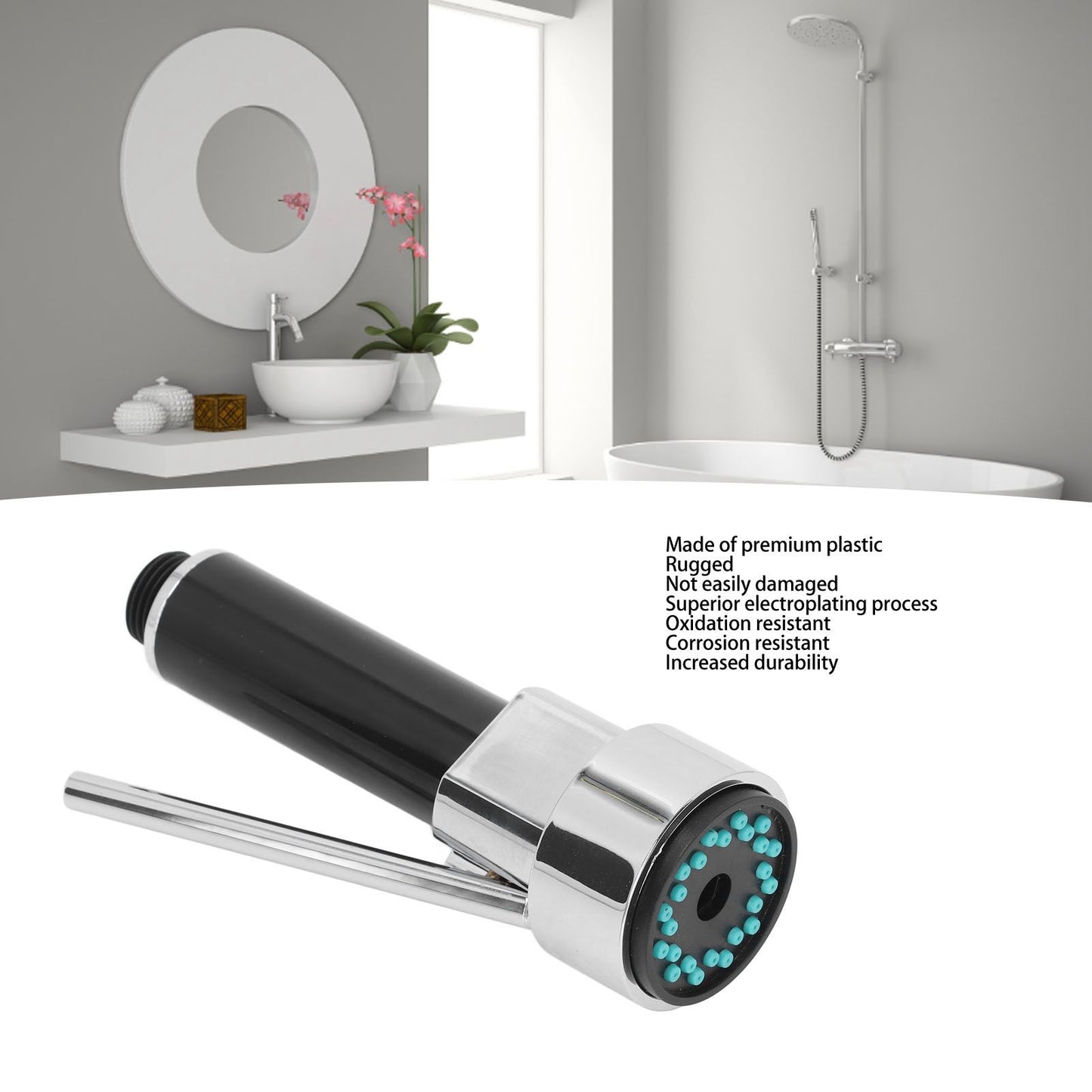 Universal 1/2inch Pull Down Kitchen Spray Head Electroplating ABS Kitchen Sink Faucet Spray Nozzle for Home V1294-YM0512-3112220078211