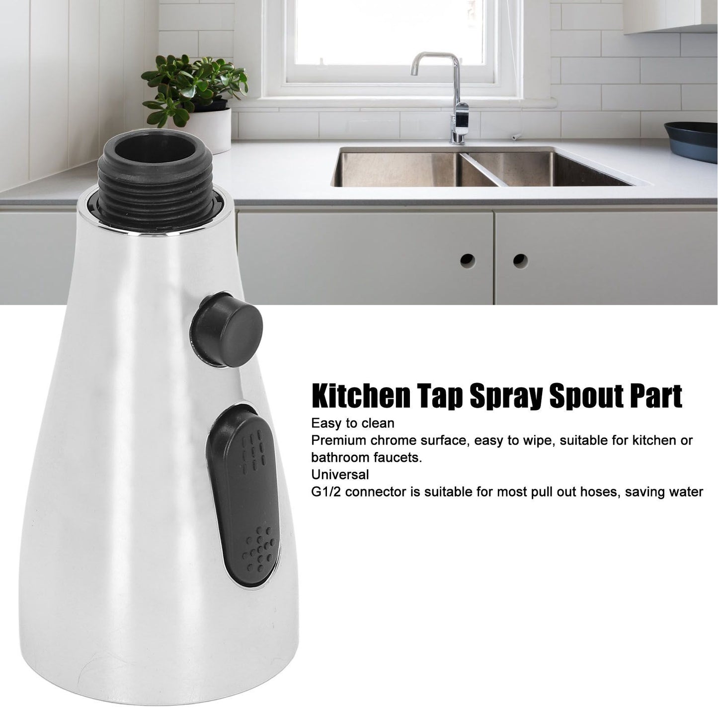 Kitchen Faucet Sprayer Head Replacement Bathroom Pull Down Faucet Sprayer Nozzle for G1/2 Connector V1294-YM0512-3112220078311