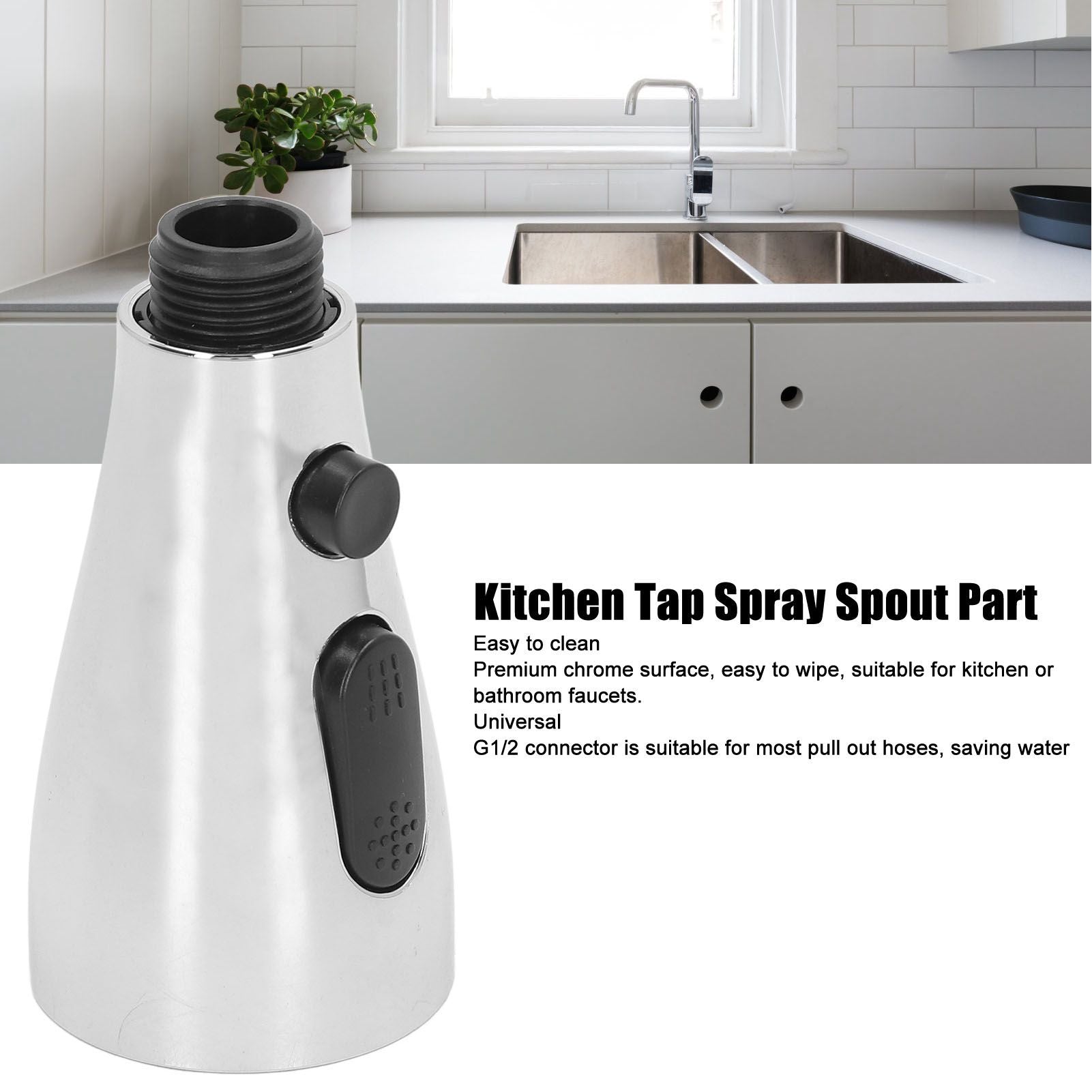 Kitchen Faucet Sprayer Head Replacement Bathroom Pull Down Faucet Sprayer Nozzle for G1/2 Connector V1294-YM0512-3112220078311