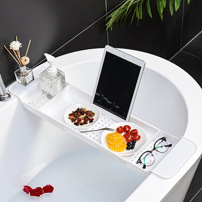 Bathtub Tray Stable Placement Expandable Plastic Material Draining Design Bath Caddy Tub Table for Bathroom V1294-YM0512-3112220078811