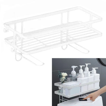 Toilet Shelf Thickening Waterproof Large Capacity Nail Free Installation Iron Over Toilet Bathroom Organizer V1294-YM0512-3112220079011