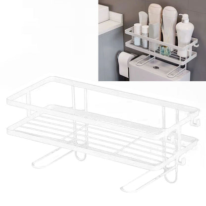 Toilet Shelf Thickening Waterproof Large Capacity Nail Free Installation Iron Over Toilet Bathroom Organizer V1294-YM0512-3112220079011