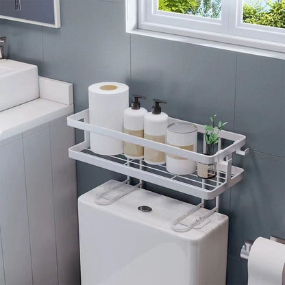 Toilet Shelf Thickening Waterproof Large Capacity Nail Free Installation Iron Over Toilet Bathroom Organizer V1294-YM0512-3112220079011