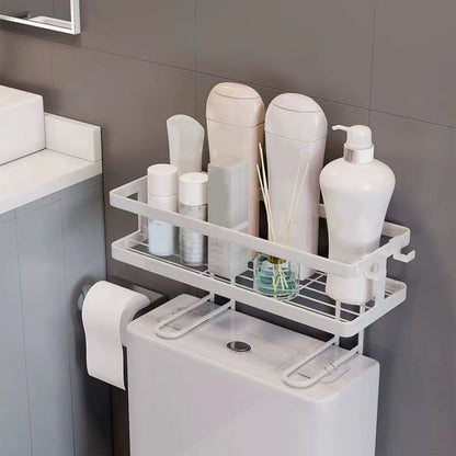 Toilet Shelf Thickening Waterproof Large Capacity Nail Free Installation Iron Over Toilet Bathroom Organizer V1294-YM0512-3112220079011