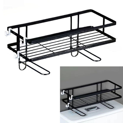 Toilet Shelf Thickening Waterproof Large Capacity Nail Free Installation Iron Over Toilet Bathroom Organizer V1294-YM0512-3112220079012