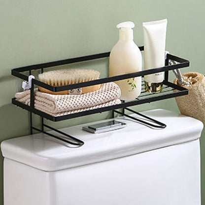 Toilet Shelf Thickening Waterproof Large Capacity Nail Free Installation Iron Over Toilet Bathroom Organizer V1294-YM0512-3112220079012