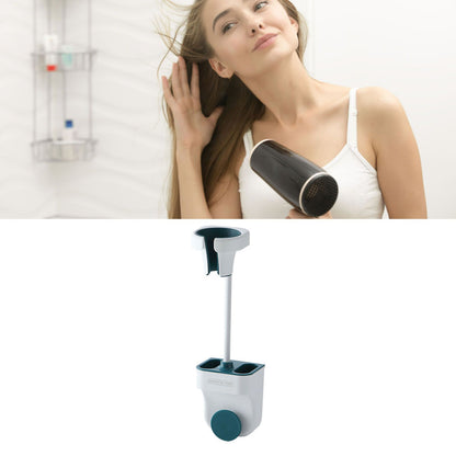 Hair Dryer Holder Wall Mount Punch Free Bracket Support Stand for Bathroom Home Hotel Blue V1294-YM0512-3112220079912