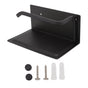 Wall Mounted Tissue Holder Toilet Tissue Bracket Bathroom Paper Roll Hanger with Phone Shelf Black V1294-YM0512-3112220081111