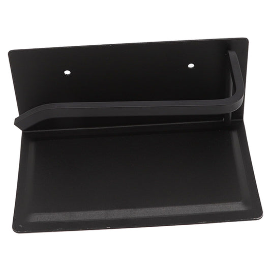 Wall Mounted Tissue Holder Toilet Tissue Bracket Bathroom Paper Roll Hanger with Phone Shelf Black V1294-YM0512-3112220081111