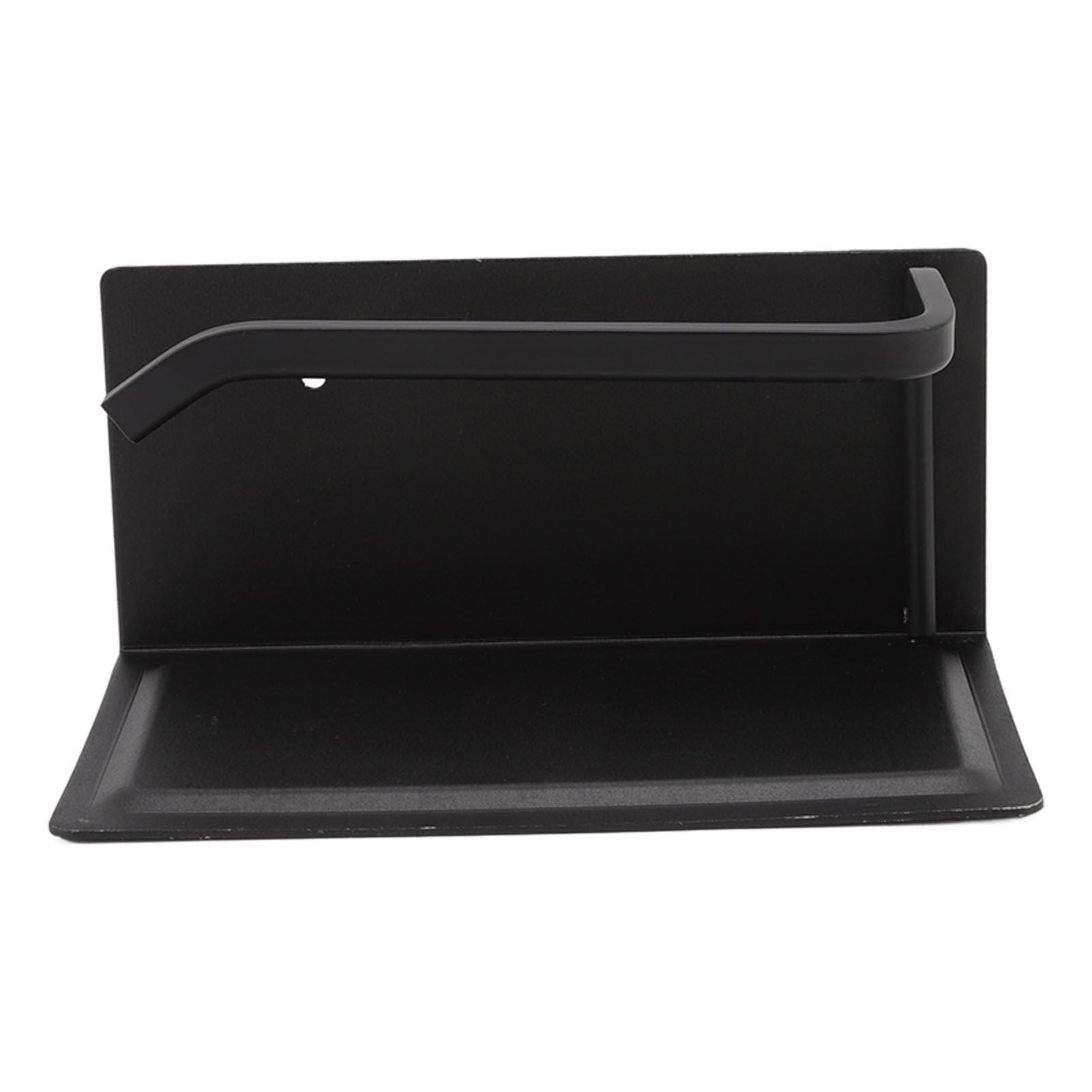 Wall Mounted Tissue Holder Toilet Tissue Bracket Bathroom Paper Roll Hanger with Phone Shelf Black V1294-YM0512-3112220081111